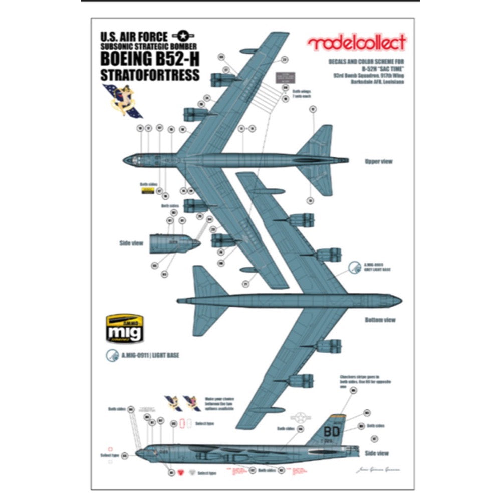 Modelcollect 72236 1/72 B-52H U.S. Stratofortress Strategic Bomber