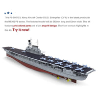 Meng PS-005 1/700 U.S. Navy Aircraft Carrier Enterprise CV-6
