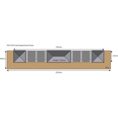 Metcalfe PN179 N Low Relief Department Store Card Kit