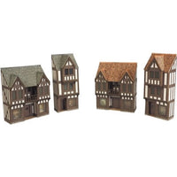 Metcalfe PN190 N Low Relief Timber Framed Shops Card Kit