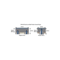 Metcalfe PN190 N Low Relief Timber Framed Shops Card Kit