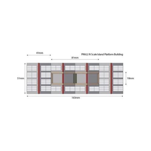 Metcalfe PN922 N Island Platform Building Card Kit