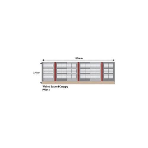 Metcalfe PN941 N Wall Backed Platform Canopy Card Kit
