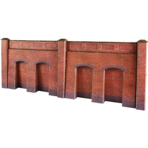 Metcalfe PO244 OO/HO Retaining Wall Red Brick Card Kit
