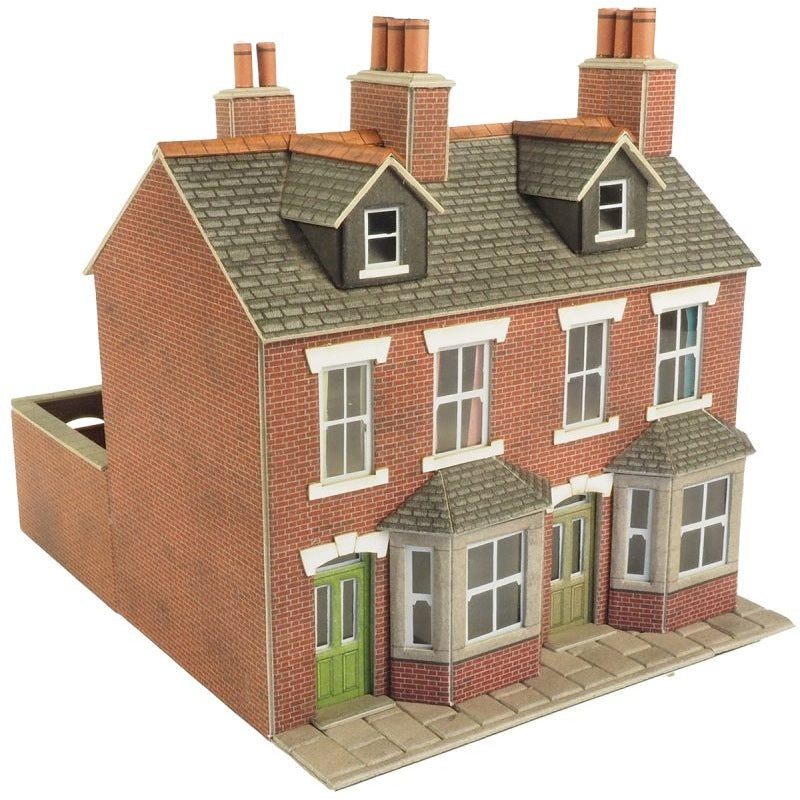 Metcalfe PO261 OO/HO Terrance Houses Red Brick Card Kit | Metro Hobbies