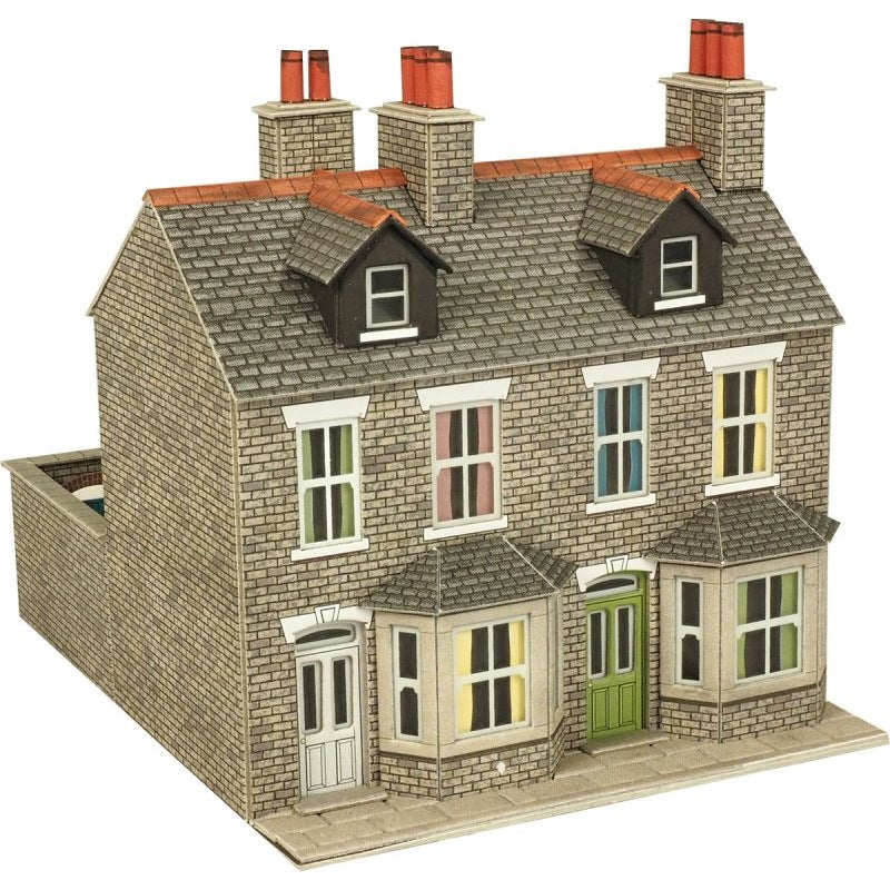 Metcalfe PO262 OO/HO Terrace Houses Stone Card Kit | Metro Hobbies