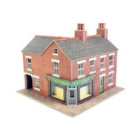 Metcalfe PO263 OO/HO Corner Shop Red Brick Card Kit | Metro Hobbies