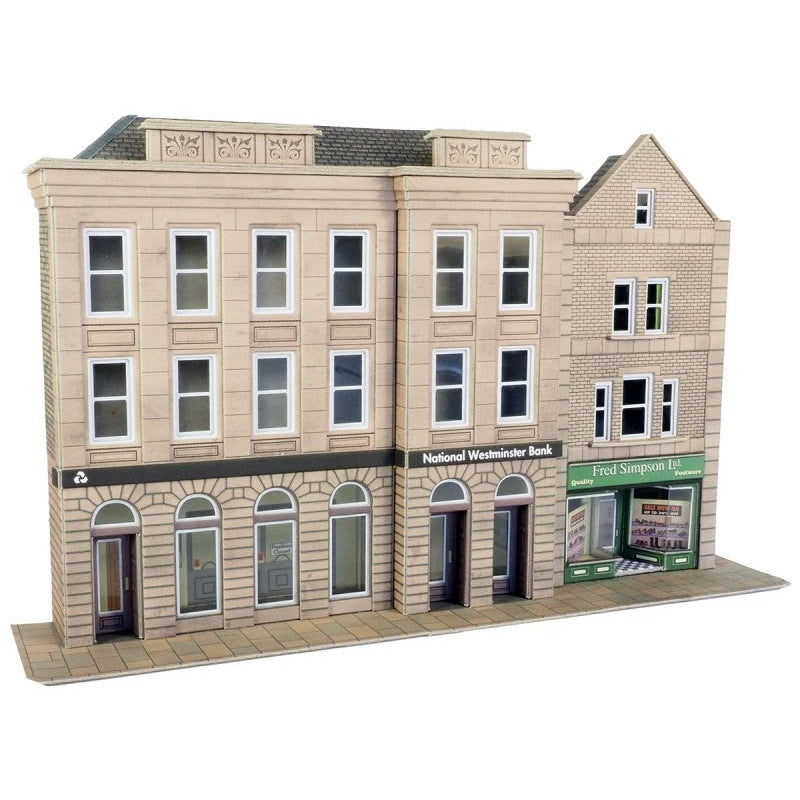 Metcalfe PO271 OO/HO Low Relief Bank and Shop Card Kit | Metro Hobbies