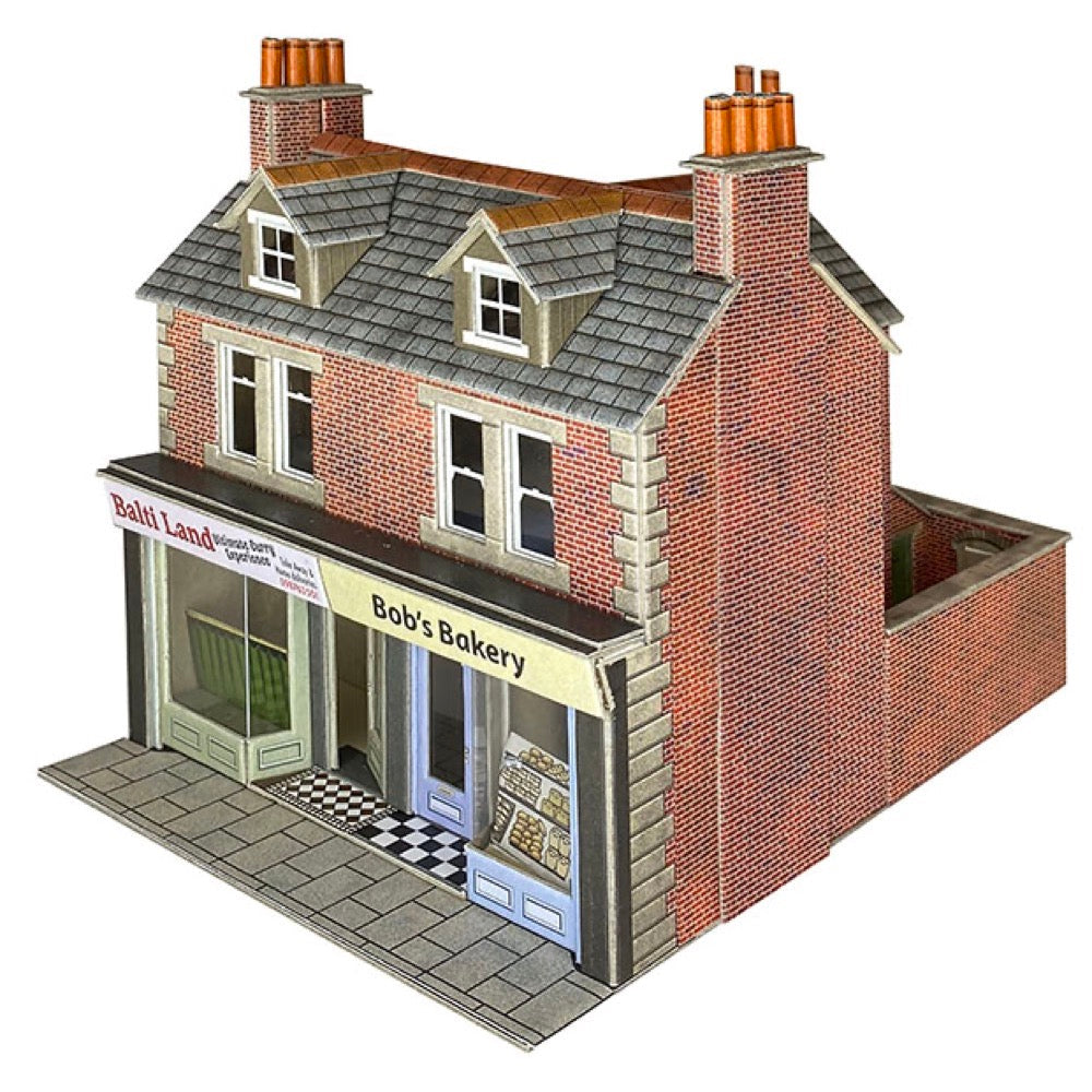 Metcalfe PO306 OO/HO Low Relief Shop Fronts - Brick Stone Card Kit