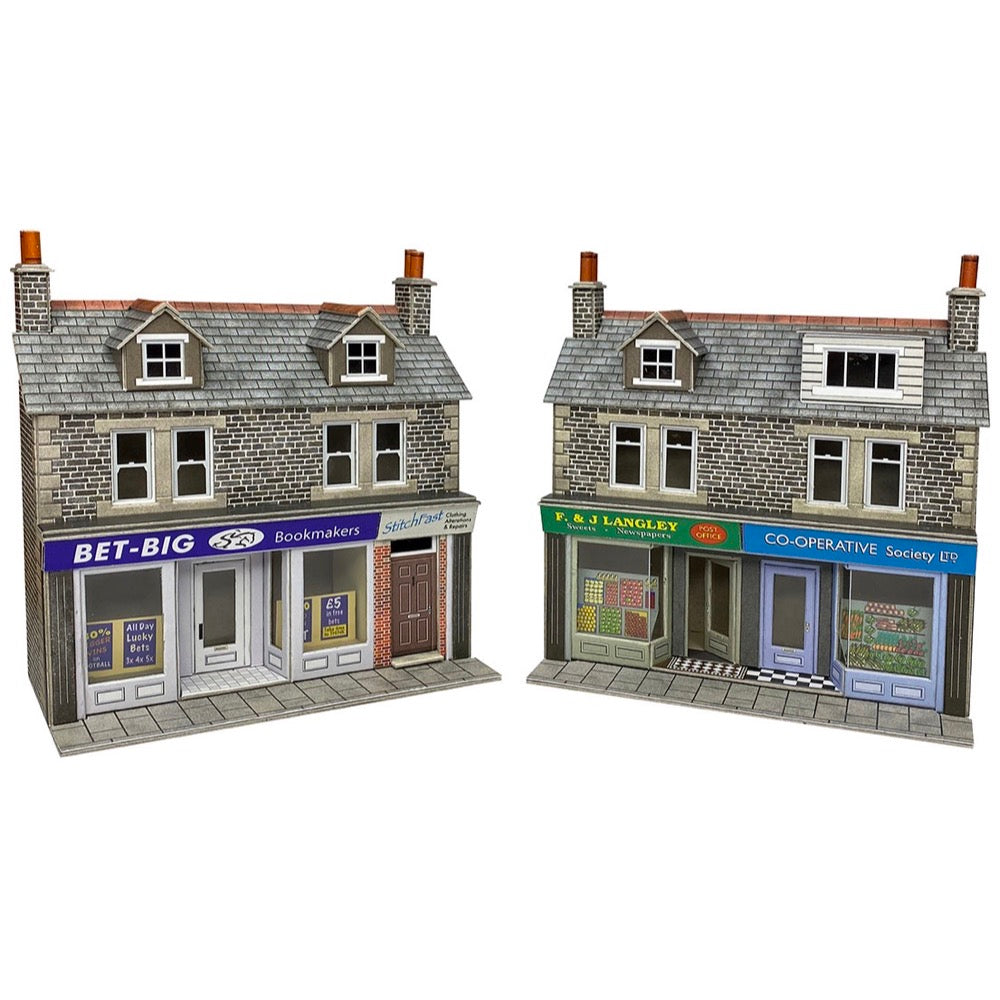 Metcalfe PO307 OO/HO Low Relief Shop Fronts - Stone Stone Card Kit