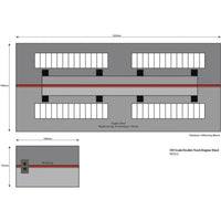 Metcalfe PO313 OO/HO Double Track Engine Shed Card Kit