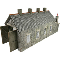 Metcalfe PO332 OO/HO Stone Single Track Engine Shed Card Kit | Metro Hobbies