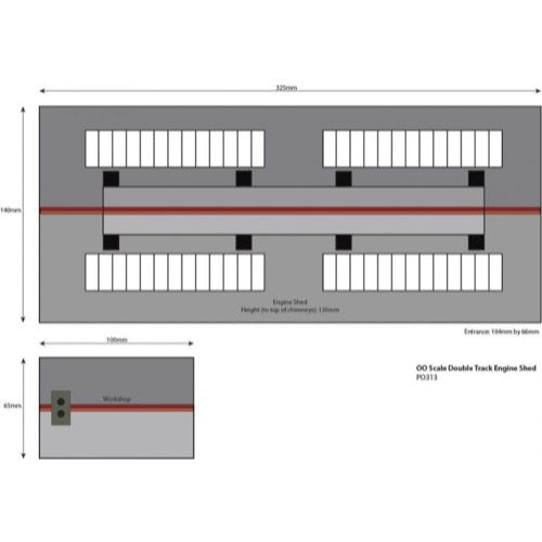 Metcalfe PO337 OO/HO Settle & Carlisle Double Track Engine Shed Card Kit