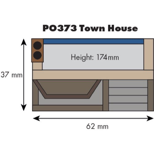 Metcalfe PO373 OO/HO Low Relief Town House