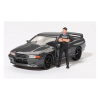 Mini GT 1/64 Nissan Skyline GT-R (R32) Nismo Gunmetal W/ Matsuda Figure Tsugio Matsuda Collection
