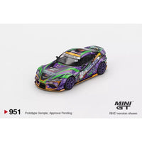 Mini GT MGT00951-BL 1/64 Toyota GR Supra KUHL 2021 D1GP Evangelion Racing