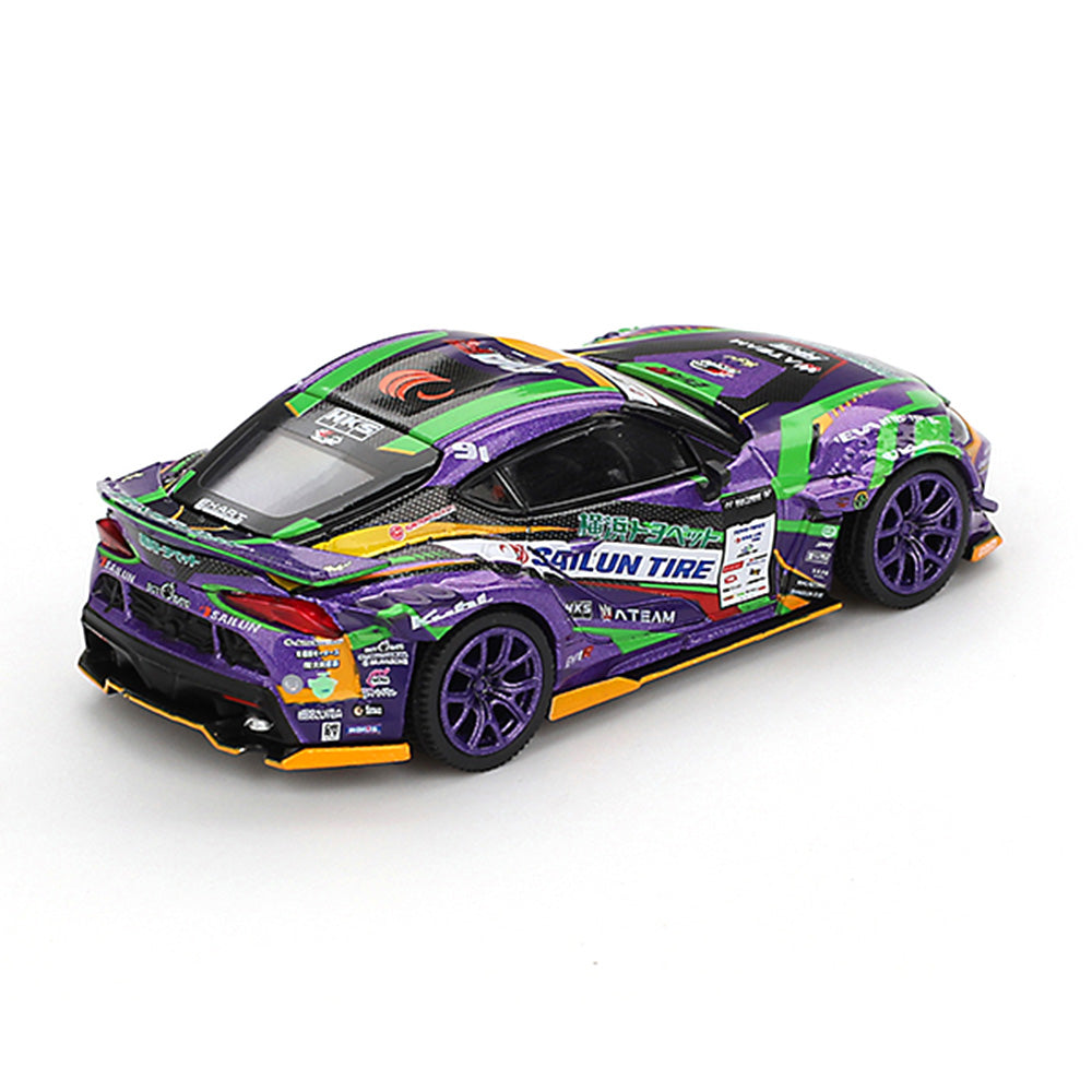 Mini GT MGT00951-BL 1/64 Toyota GR Supra KUHL 2021 D1GP Evangelion Racing