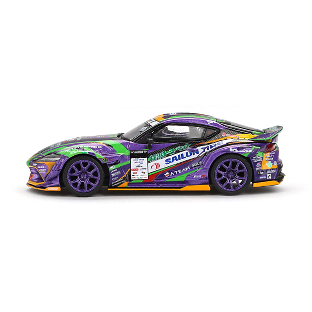 Mini GT MGT00951-BL 1/64 Toyota GR Supra KUHL 2021 D1GP Evangelion Racing