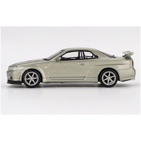 Mini GT MGT01003-R Nissan Skyline GT-R (R34) V-Spec II Nür - Millenium Jade