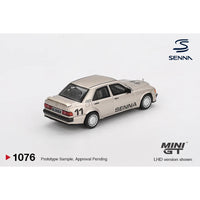 Mini GT MGT01076-BL Mercedes-Benz 190 E 2.3-16 No.11 Ayrton Senna 1984 Nürburgring Race Of Champions With Figure Ayrton Senna Collection 840456307694