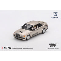 Mini GT MGT01076-BL Mercedes-Benz 190 E 2.3-16 No.11 Ayrton Senna 1984 Nürburgring Race Of Champions With Figure Ayrton Senna Collection 840456307694