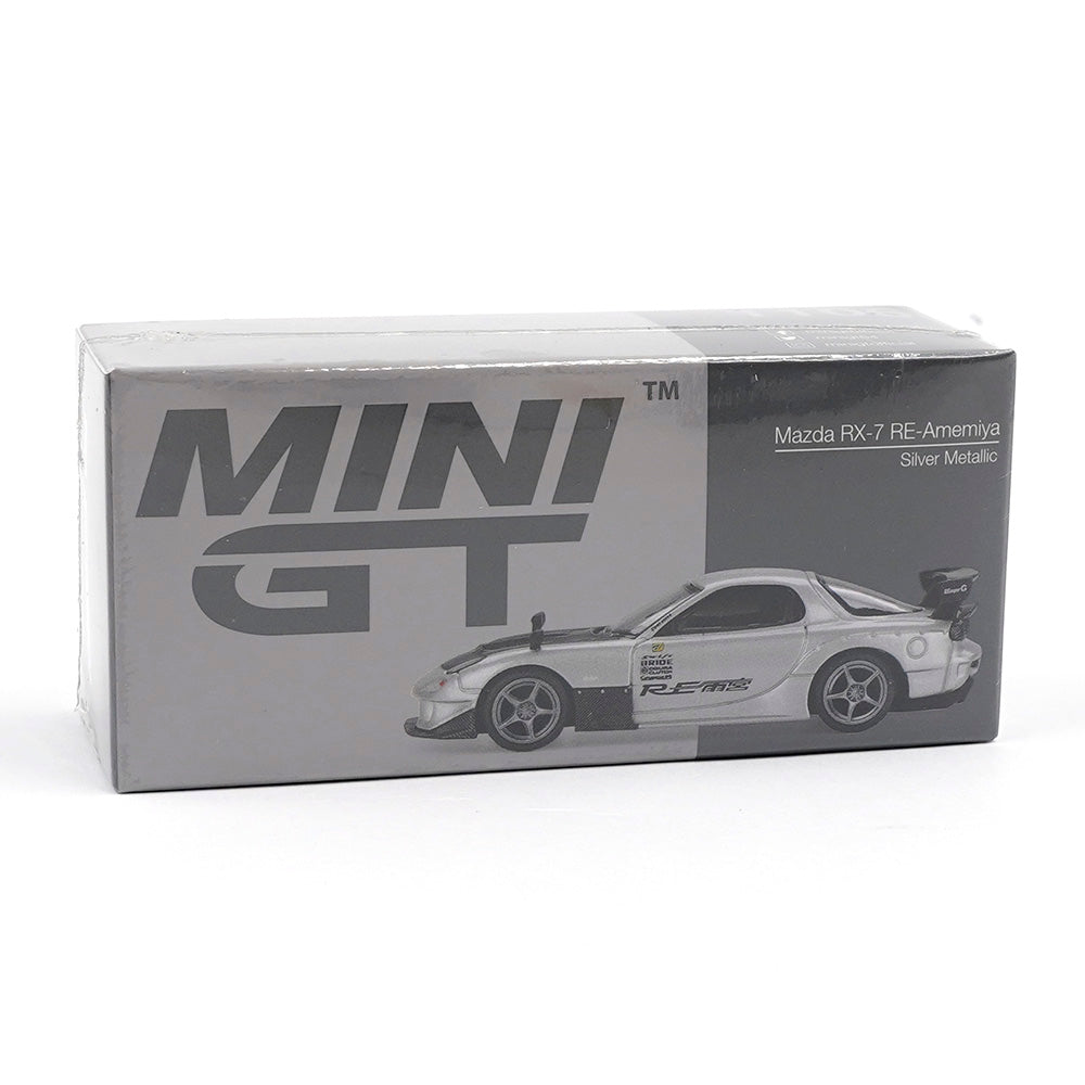 Mini GT MGT01106-R 1/64 Mazda RX-7 RE-Amemiya Silver Metallic 840456311219