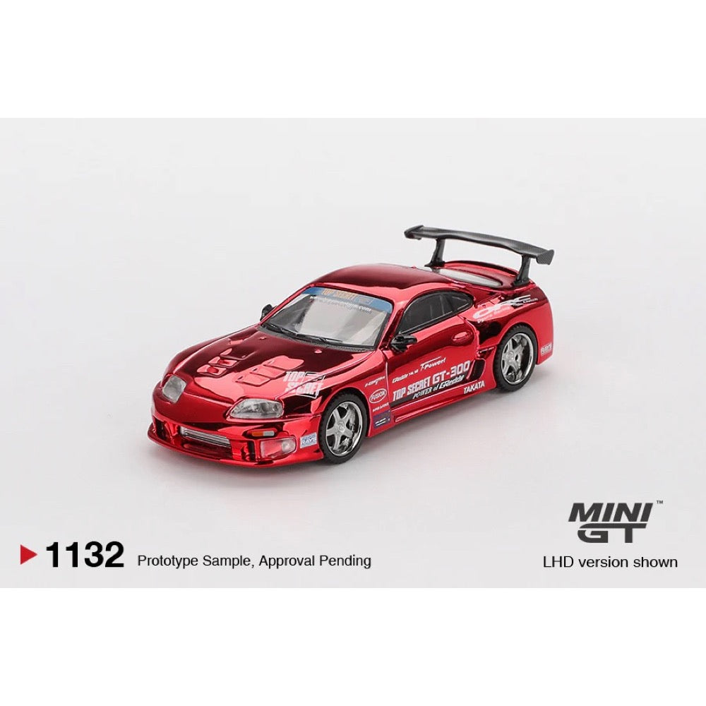 Kaido House MGT01132-R 1/64 Toyota Supra (A80) Top Secret GT-300 Top Secret Red Chrome