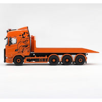 Mini GT 1/64 Scania 770S B8x4NA Hooklift Flatbed Orange