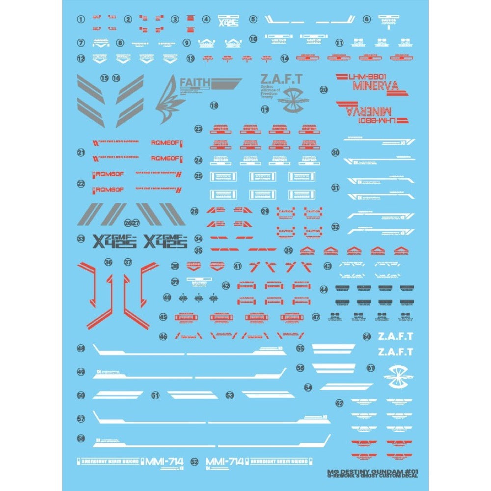 G-Rework CD-M101 Premium Decal for MG Destiny Gundam