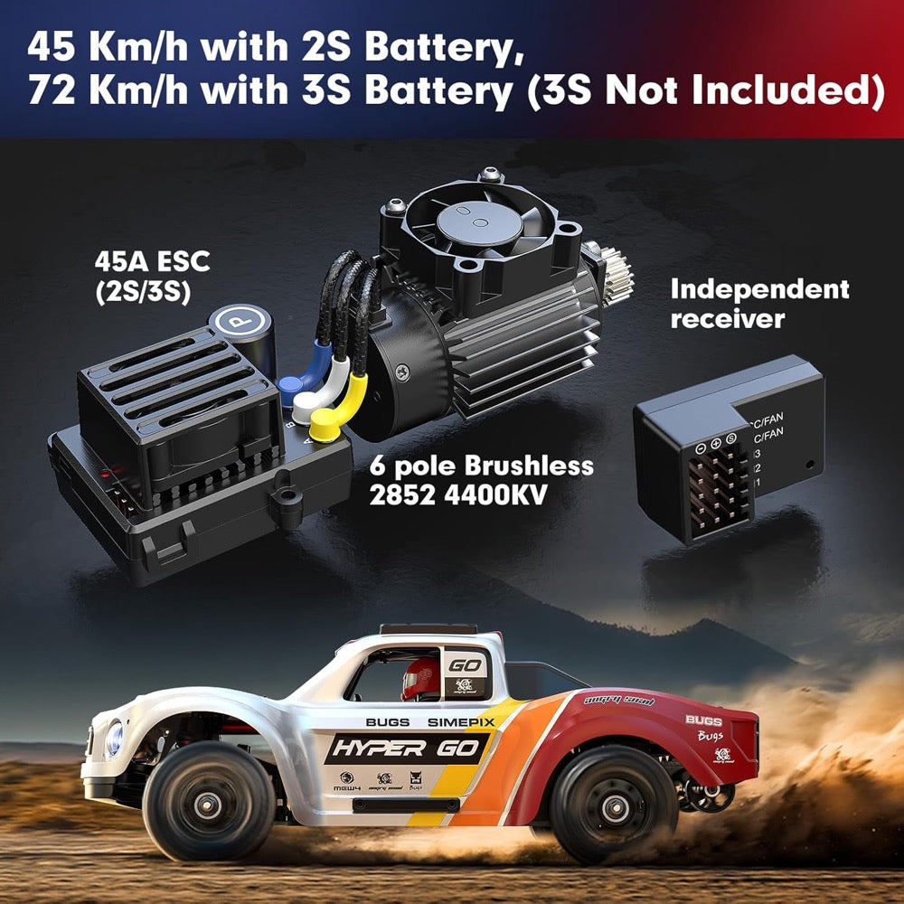 MJX 14211 1/14 Hyper Go 4WD High-Speed Off-Road Brushless RC Short Course Truck