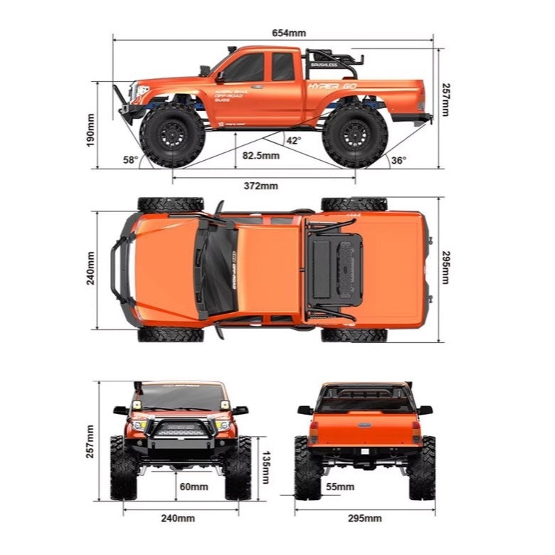 MJX 1/8 ALLROCK 4WD Brushless RC Crawler (inc. Battery and Charger)