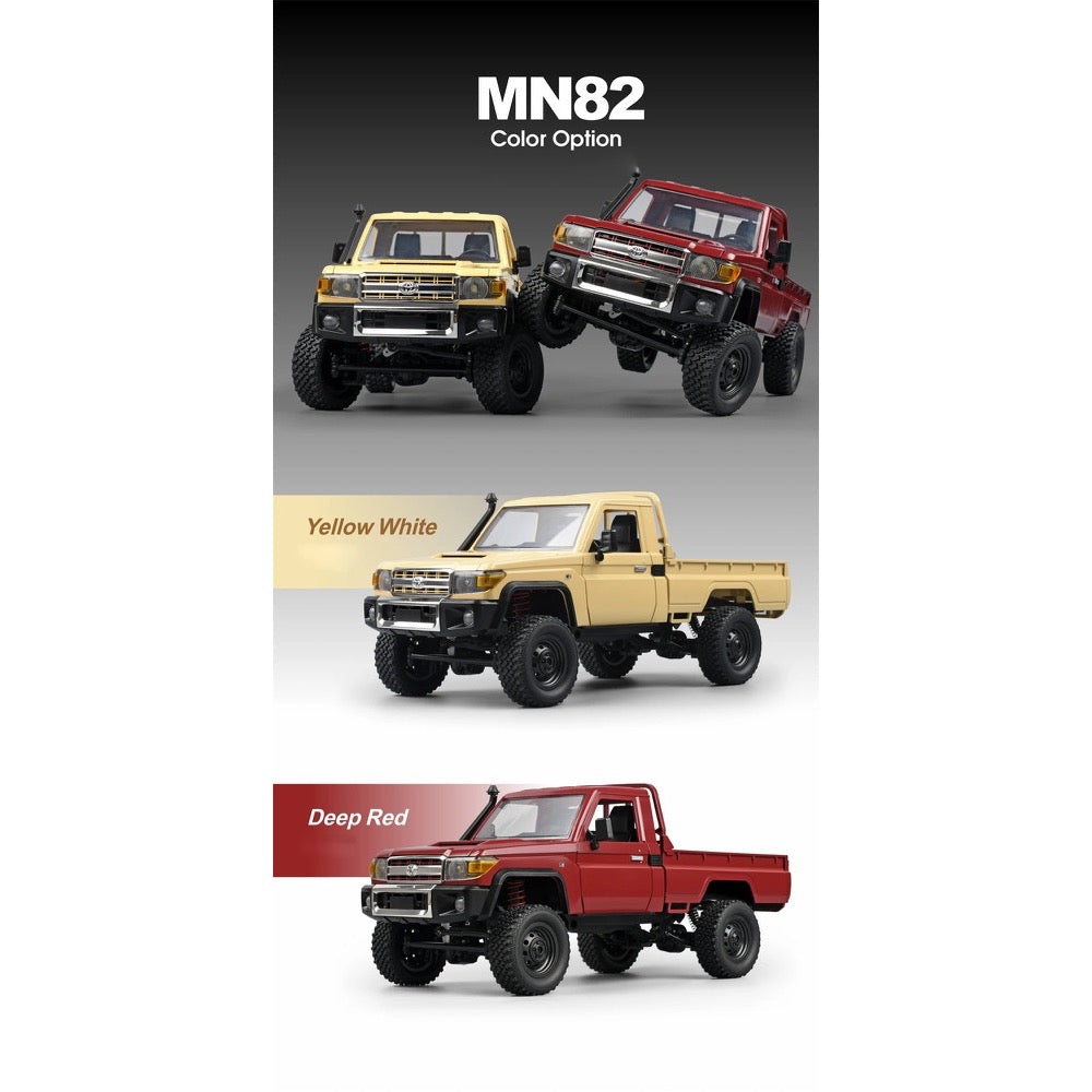 MN Model 1/12 Toyota LC79 4WD RC Crawler RTR (Yellow)
