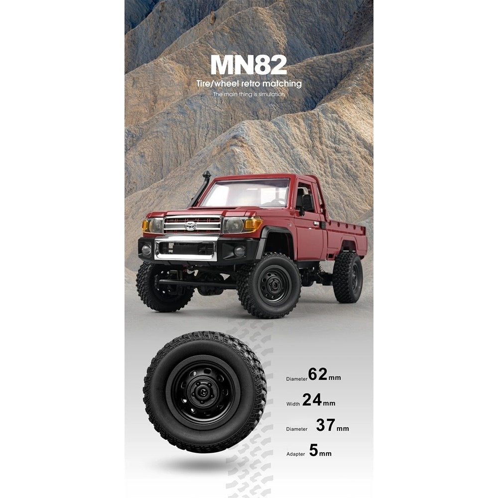 MN Model 1/12 Toyota LC79 4WD RC Crawler RTR (Red)