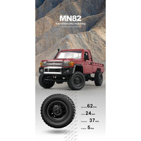 MN Model 1/12 Toyota LC79 4WD RC Crawler RTR (Red)