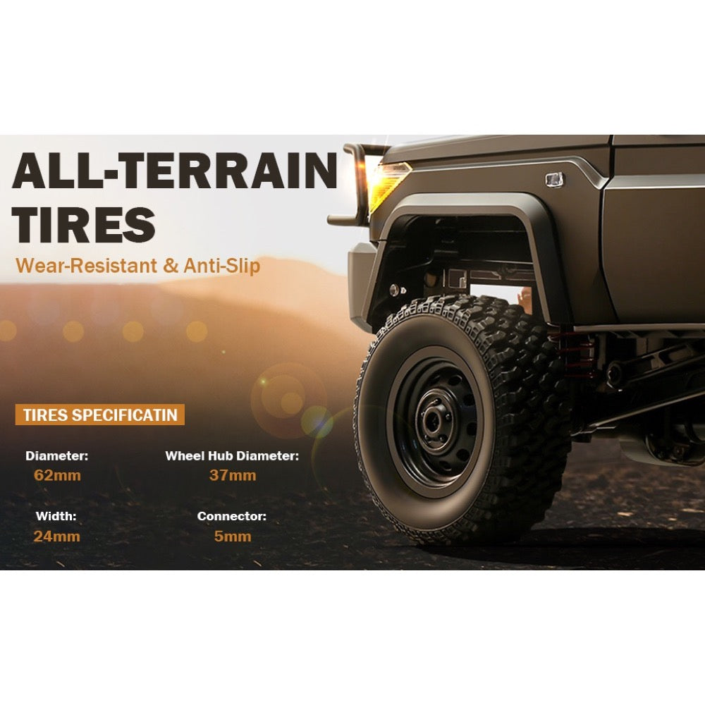 MN Model 1/12 Toyota LC79 4WD RC Crawler RTR (Black)