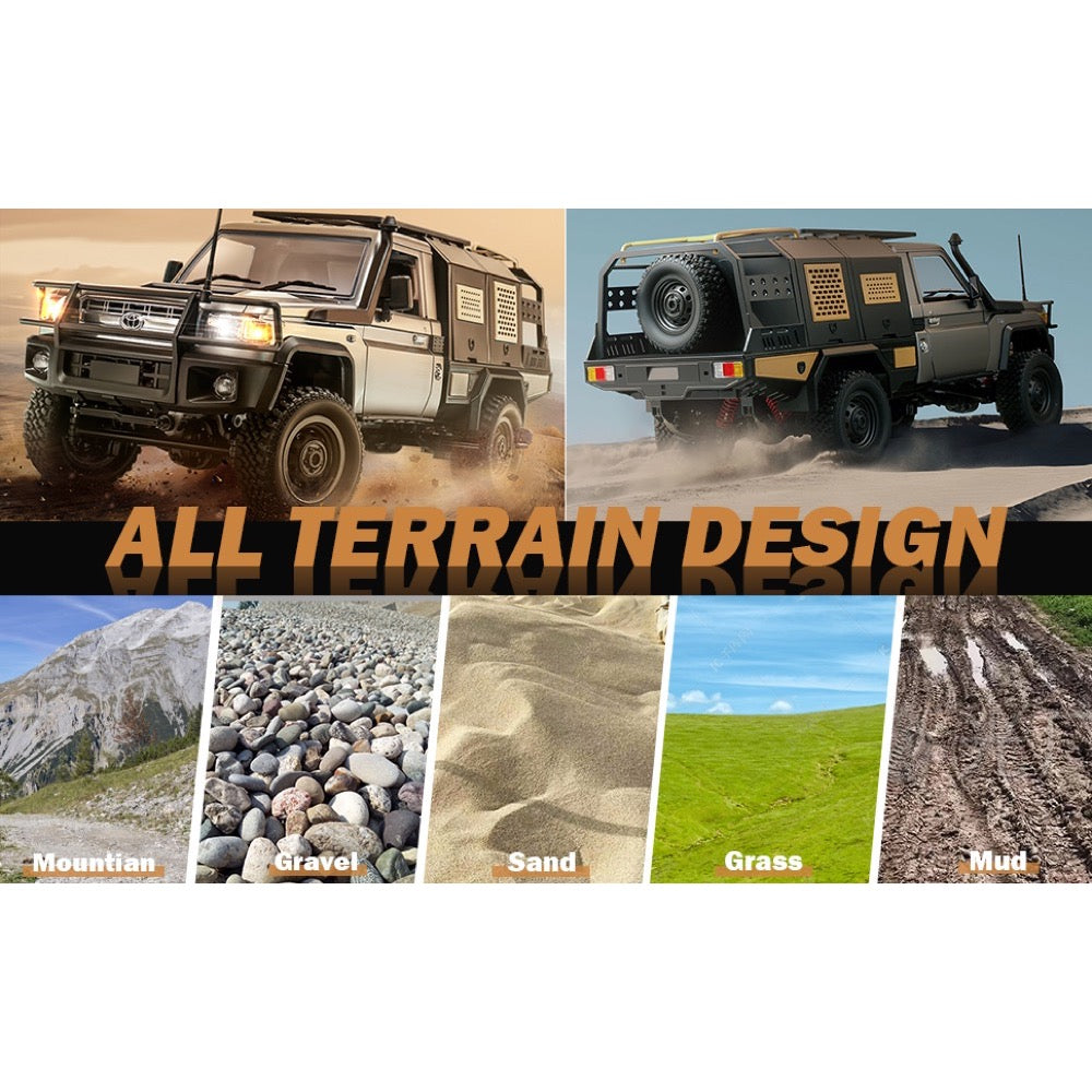 MN Model 1/12 Toyota LC79 4WD RC Crawler RTR (Grey)