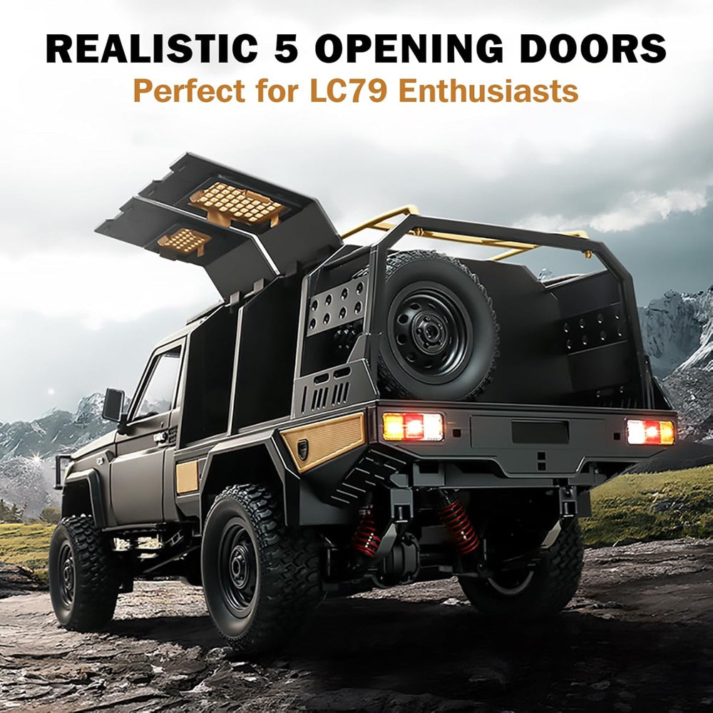 MN Model 1/12 Toyota LC79 4WD RC Crawler RTR (Grey)