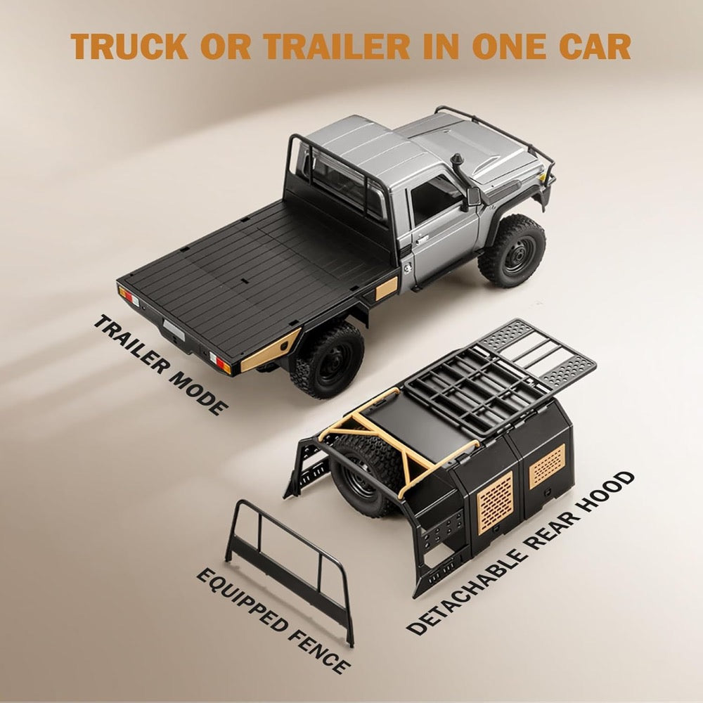 MN Model 1/12 Toyota LC79 4WD RC Crawler RTR (Black)