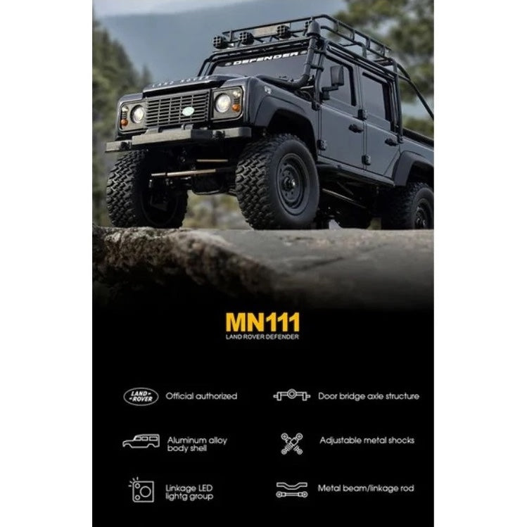 MN Model 1/18 Land Rover Defender RTR RC Crawler (Yellow)