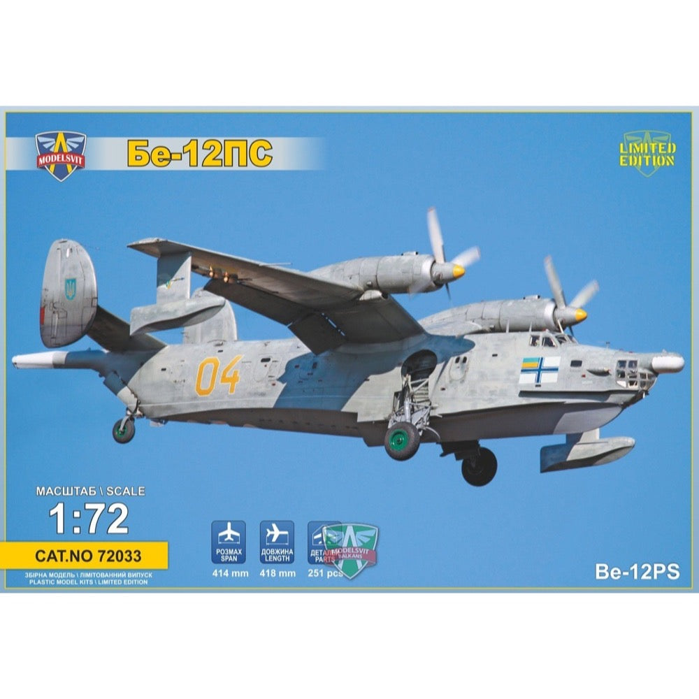 Modelsvit 72033 1/72 Beriev Be-12 PS Search and Rescue vers. Plastic Model Kit