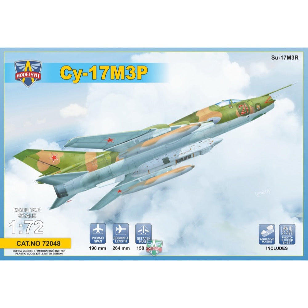 Modelsvit 72048 1/72 Sukhoi-Su-17M3R Reconnaisance Fighter-Bomber with KKP pod