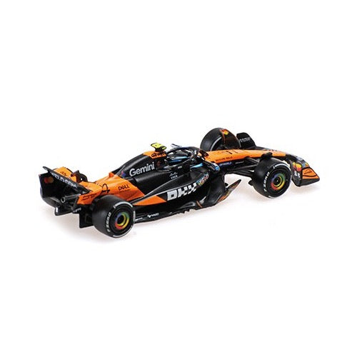 Minichamps 530258704 1/64 Mclaren Formula 1 Team Mcl39 Lando Norris World Champion Abu Dhabi Gp 2025 With Standing Figurine, Pitboard And Position Board