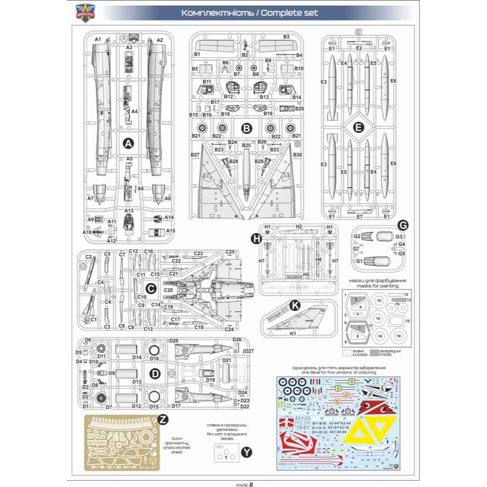 Modelsvit 72064 1/72 Mirage IIIO Interceptor RAAF Markings