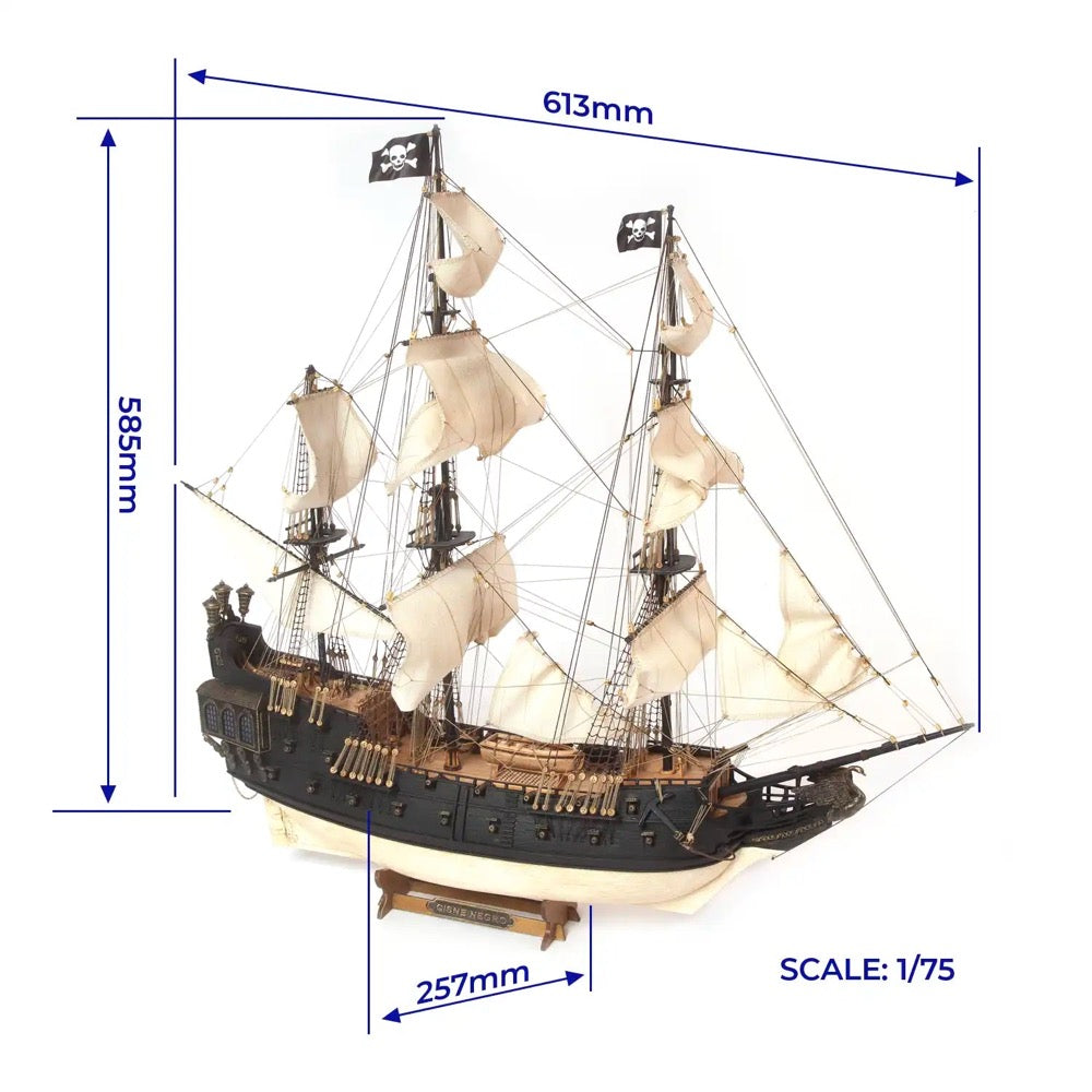OcCre 12012 1/75 The Black Swan Wooden Model Pirate Ship Kit