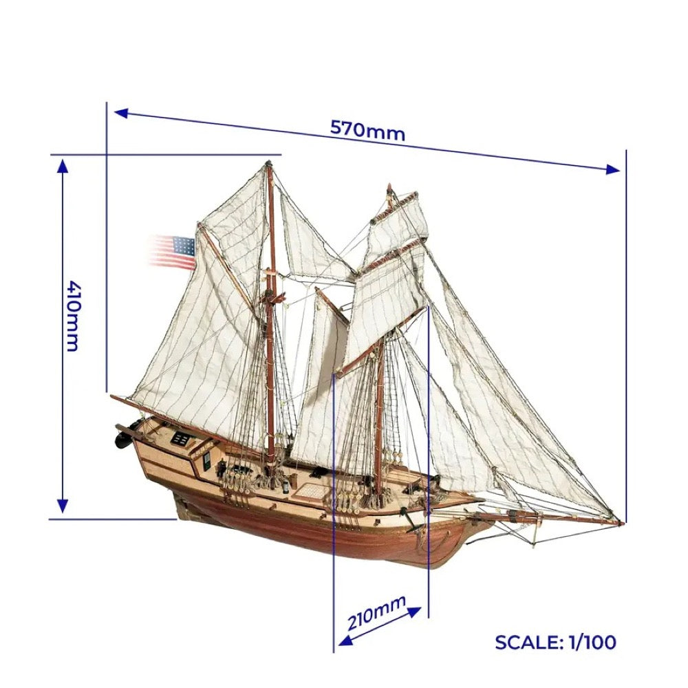 OcCre 12500 1/100 Albatros Wooden Model Ship Kit