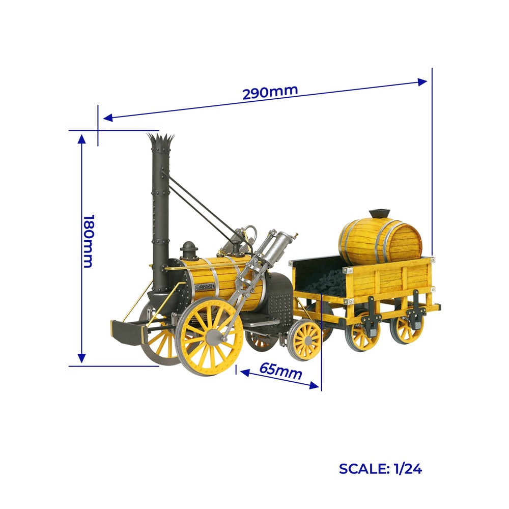 OcCre 54000 1/24 Rocket Train Wooden Model Kit
