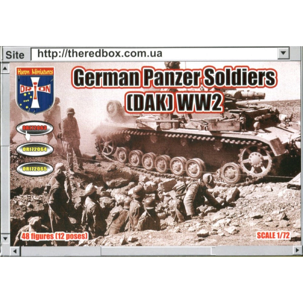 Orion Figures 0631/72 WWII German Panzer Soldiers (DAK) 4580702154431