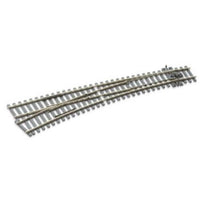 Peco SLE187 HO/OO Code 75 Left Hand Curved Turnout Electrofrog