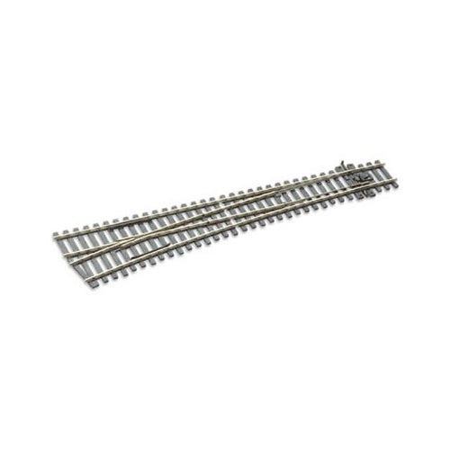 Peco SLE189 HO/OO Code 75 Left Hand Large Radius Turnout Electrofrog