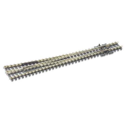 Peco SLE389 N Code 80 Left Hand Large Radius Turnout Electrofrog